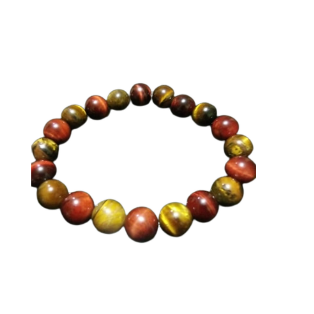 RED AND GOLD TIGER'S EYE BRACELET