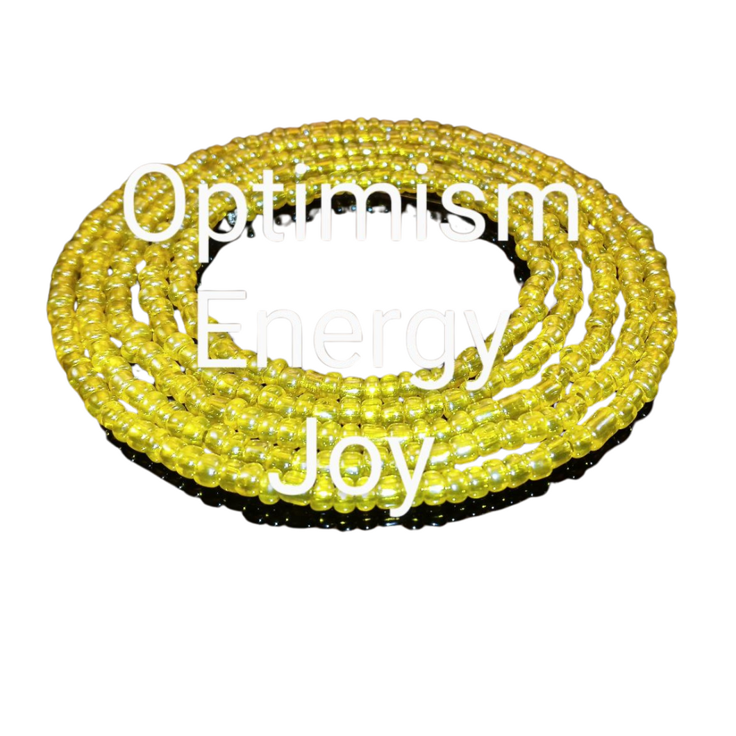 YELLOW(TRANSPARENT) WAIST BEADS