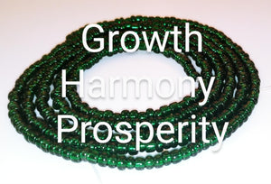 DARK GREEN WAIST BEADS
